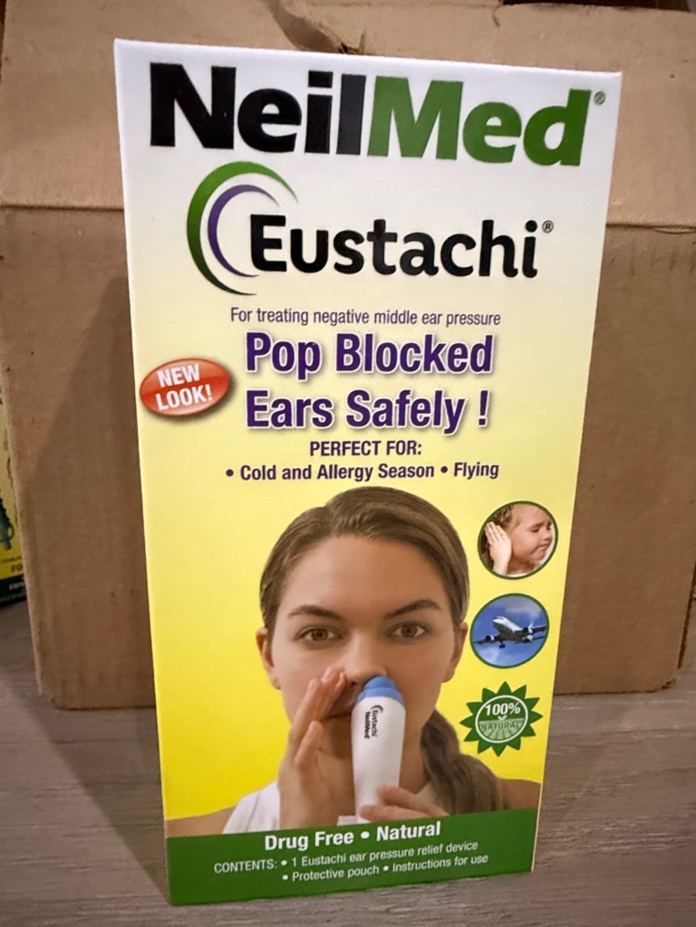 Eustachi Ear Pressure Relief Device - White and Blue